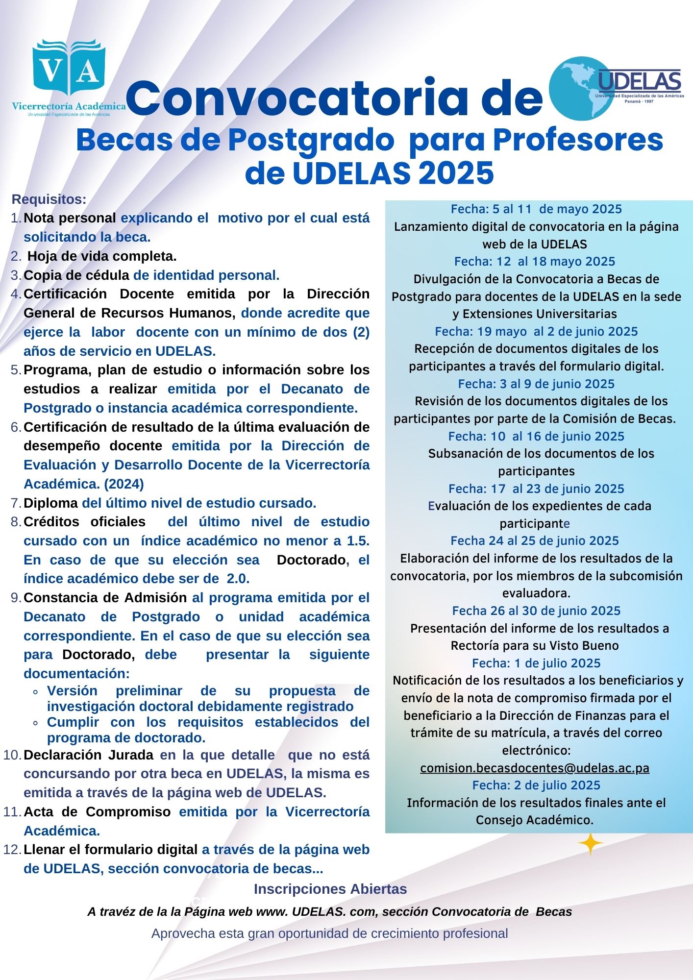 Convocatoria de Becas de Postgrado para Profesores y Administrativos de ...