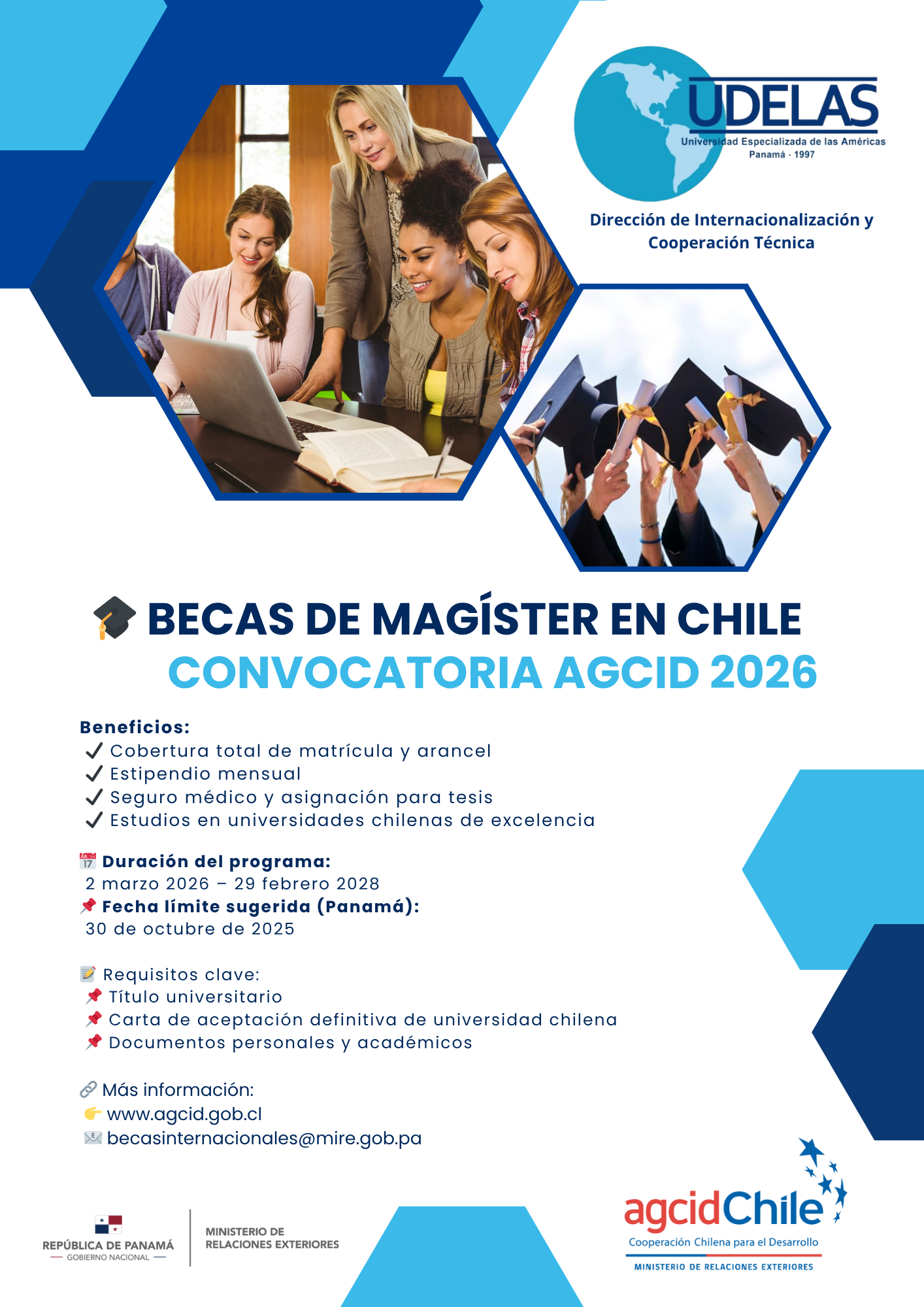 Convocatoria de Becas de Magíster en Chile – AGCID 2026