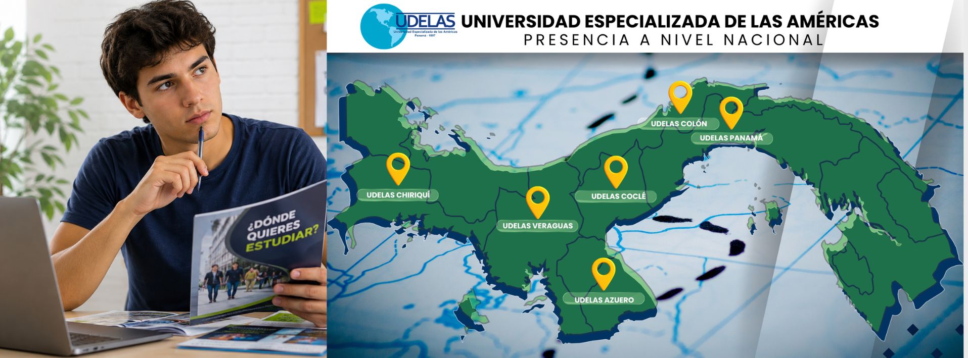 Mapa general de sedes y extensiones UDELAS